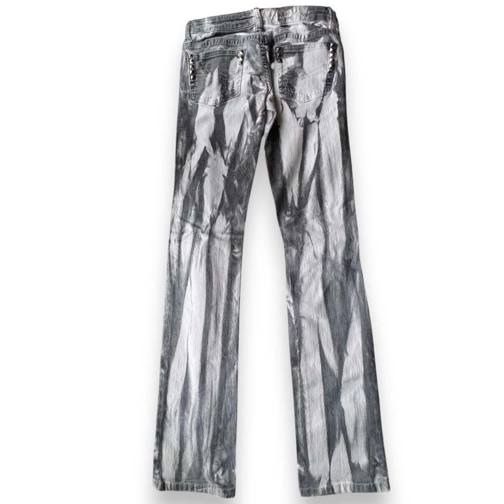 MACHINE gray tie-dye studded jeans size 0 - Picture 3 of 15